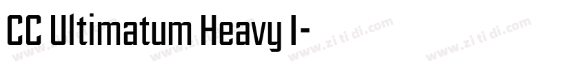CC Ultimatum Heavy I字体转换